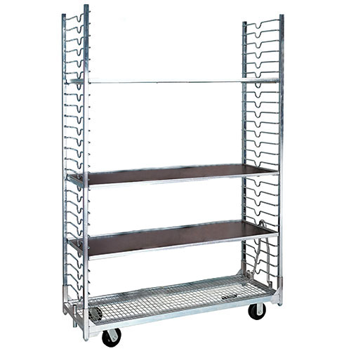 Grower Ladder Transport Cart with 4 Solid Shelves 21